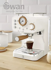 Swan Nordic Espresso Kahve Makinesi Beyaz